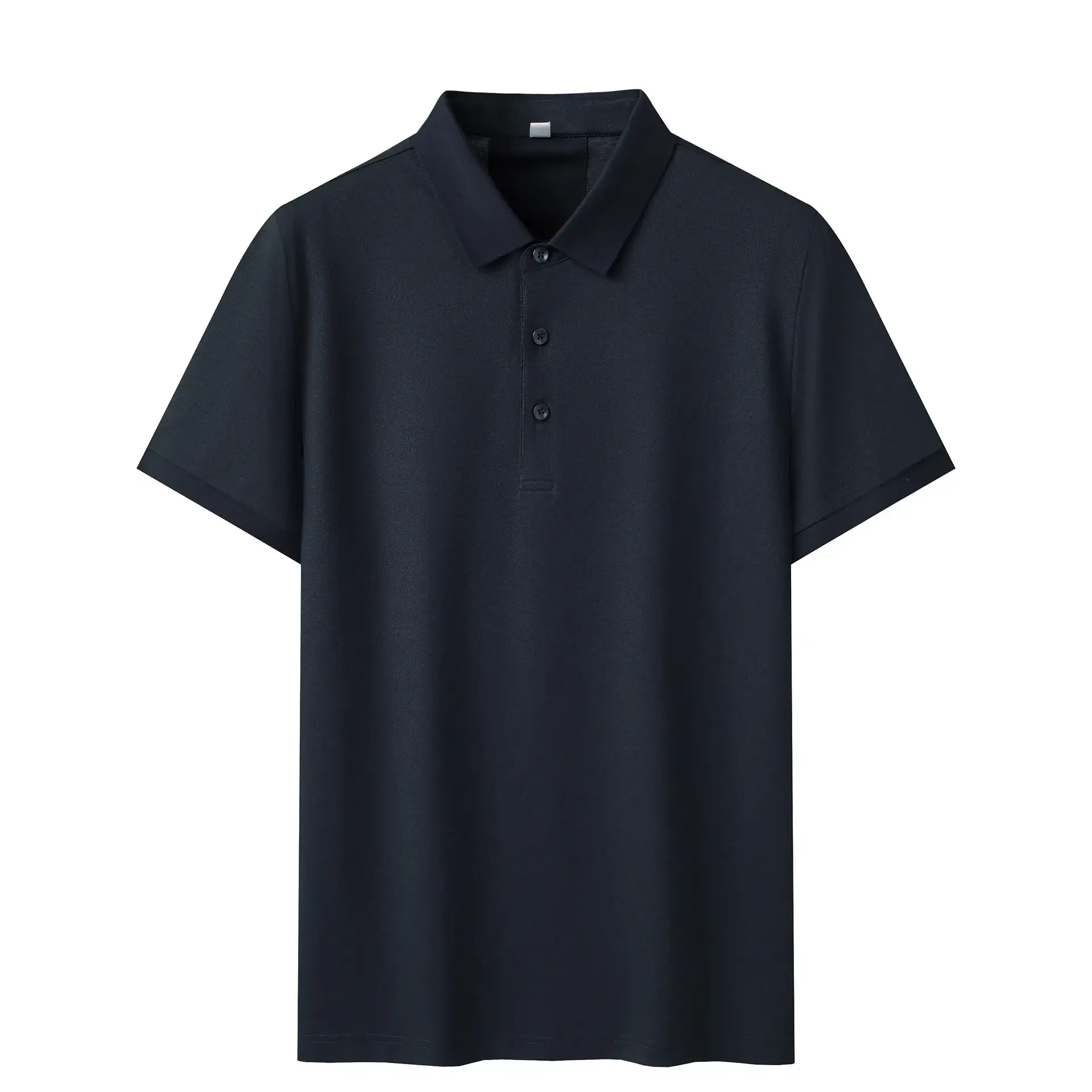 Men's 40s Cotton Polo Shirt Solid Color Lapel Short Sleeve T-Shirt - Image 4