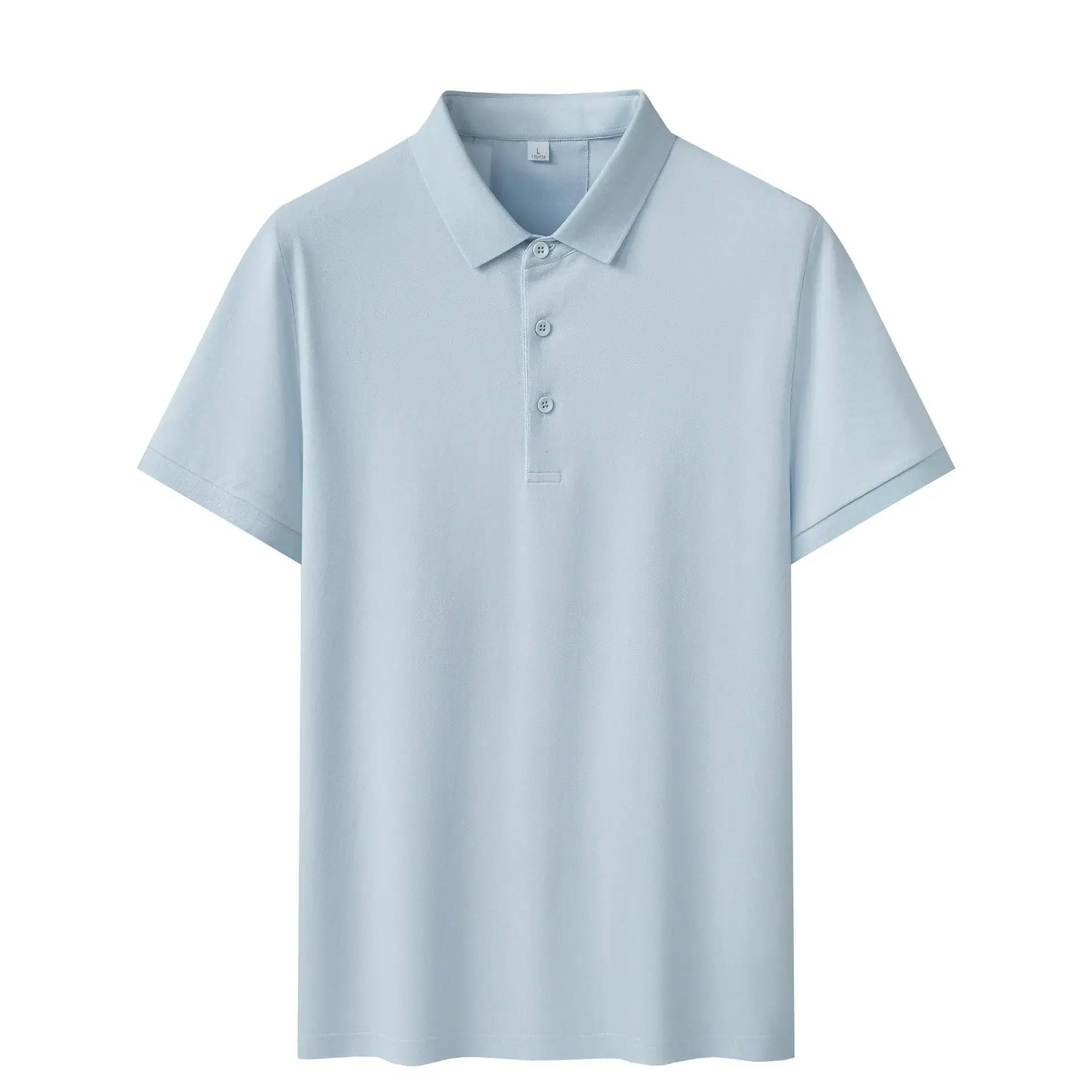 Men's 40s Cotton Polo Shirt Solid Color Lapel Short Sleeve T-Shirt - Image 5
