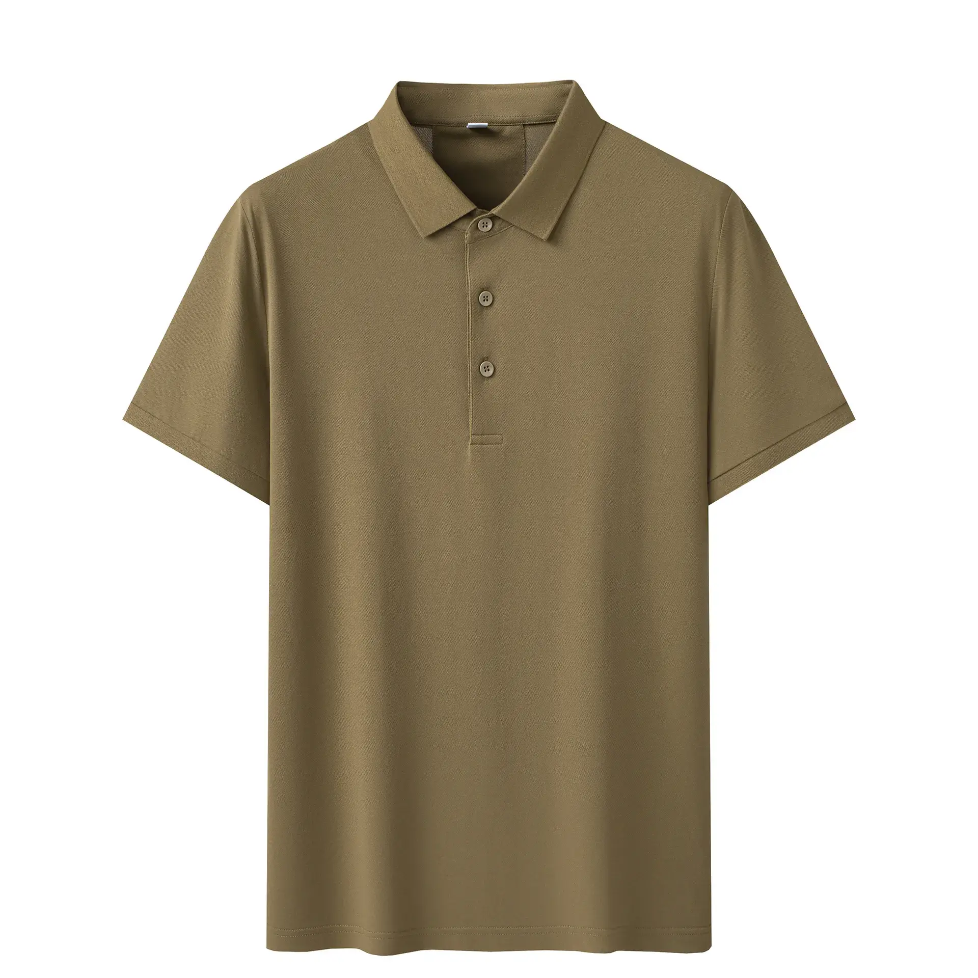 Men's 40s Cotton Polo Shirt Solid Color Lapel Short Sleeve T-Shirt - Image 7