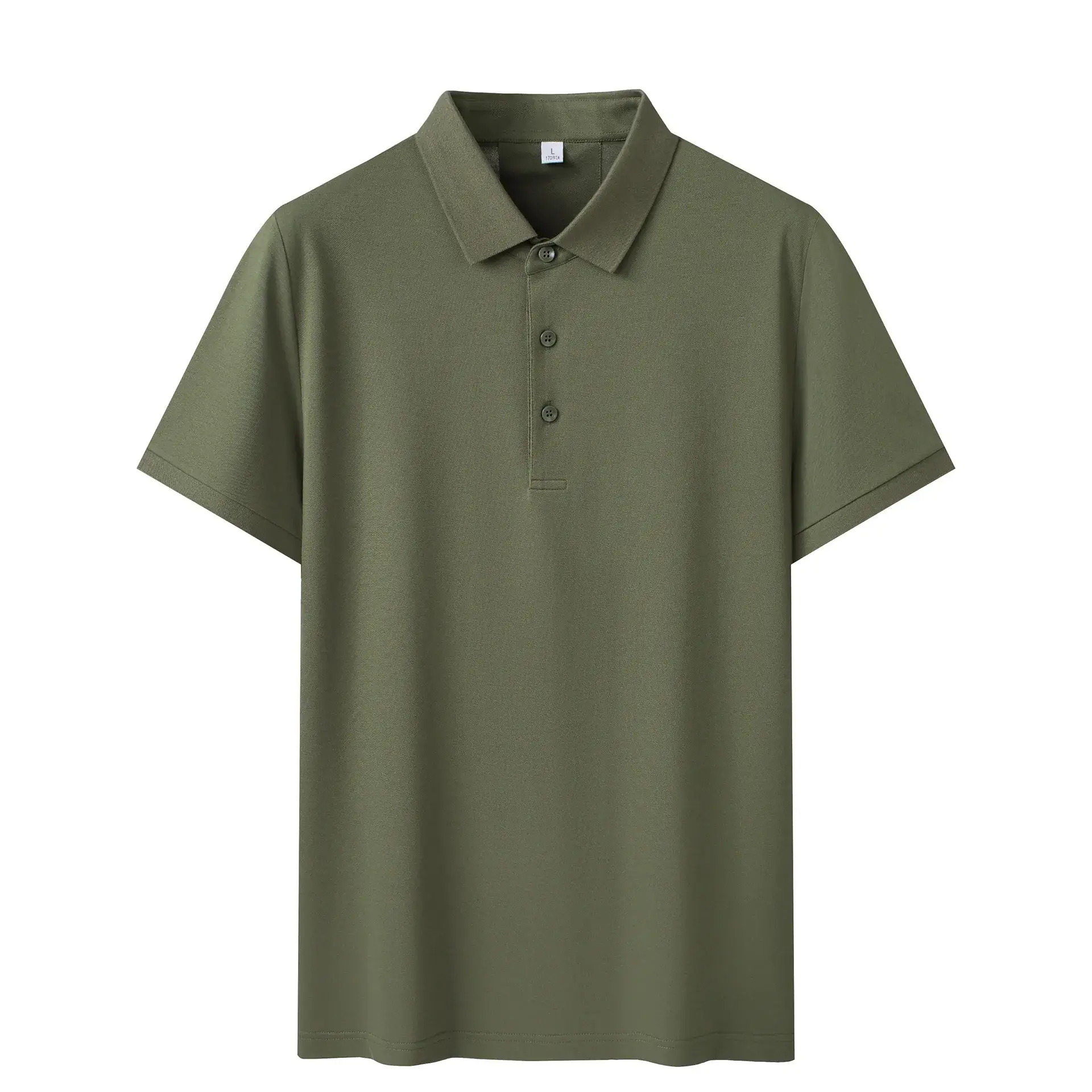 Men's 40s Cotton Polo Shirt Solid Color Lapel Short Sleeve T-Shirt - Image 8