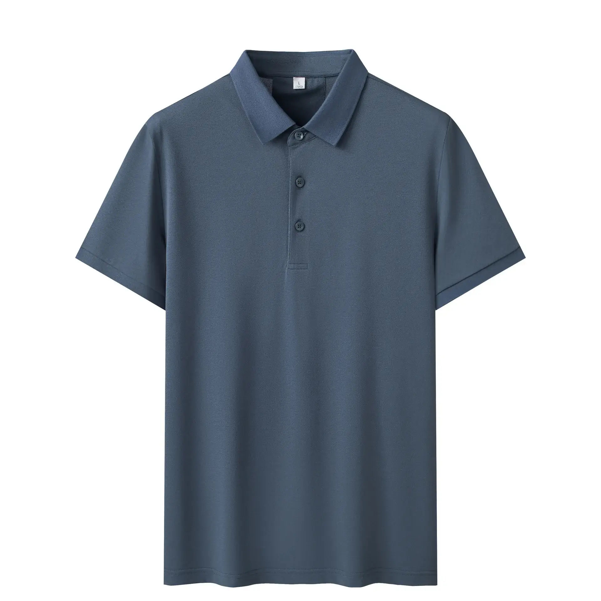 Men's 40s Cotton Polo Shirt Solid Color Lapel Short Sleeve T-Shirt - Image 9