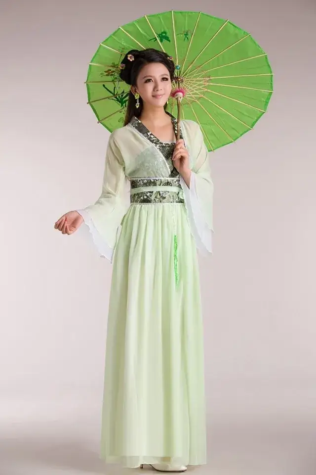 Girls Pink Hanfu Guzheng Performance Costume