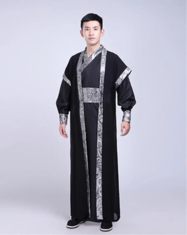 Ancient Hanfu Men's Costume Scholar with Belt and Cap — feature 12