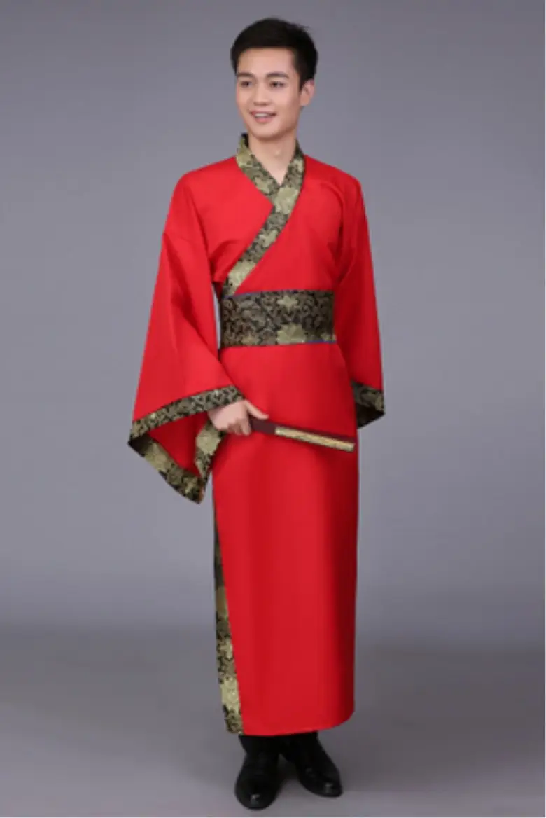 Ancient Hanfu Men's Costume Scholar with Belt and Cap — feature 14