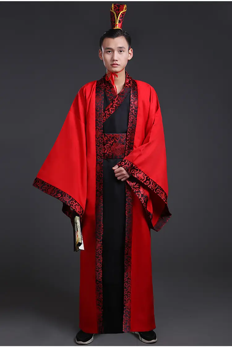 Ancient Hanfu Men's Costume Scholar with Belt and Cap — feature 22