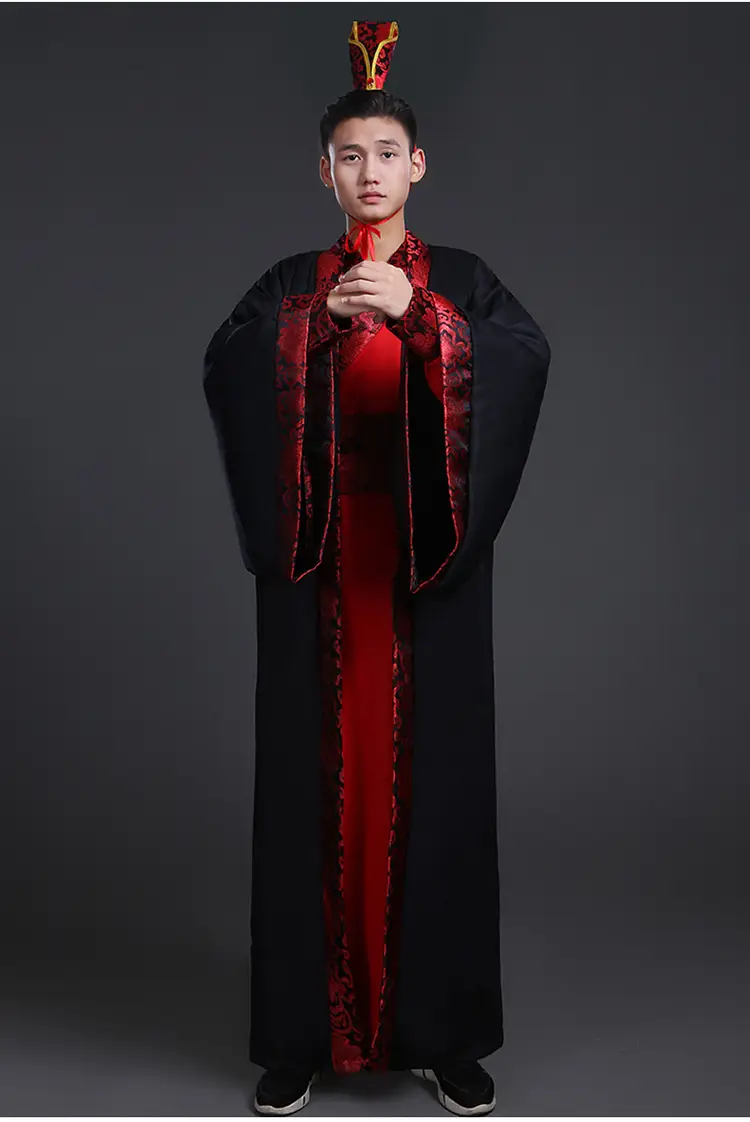 Ancient Hanfu Men's Costume Scholar with Belt and Cap — feature 23