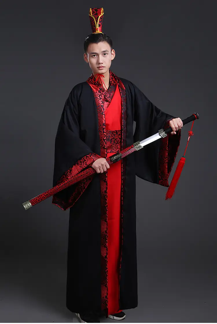 Ancient Hanfu Men's Costume Scholar with Belt and Cap — feature 24