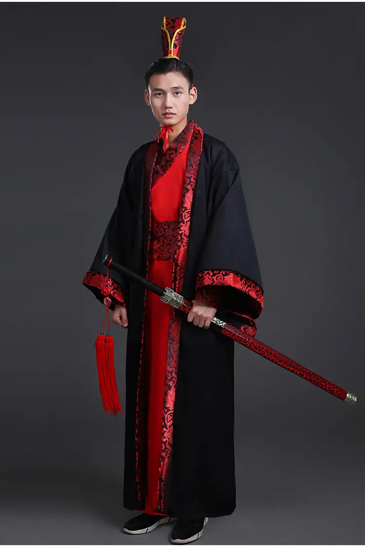 Ancient Hanfu Men's Costume Scholar with Belt and Cap — feature 25