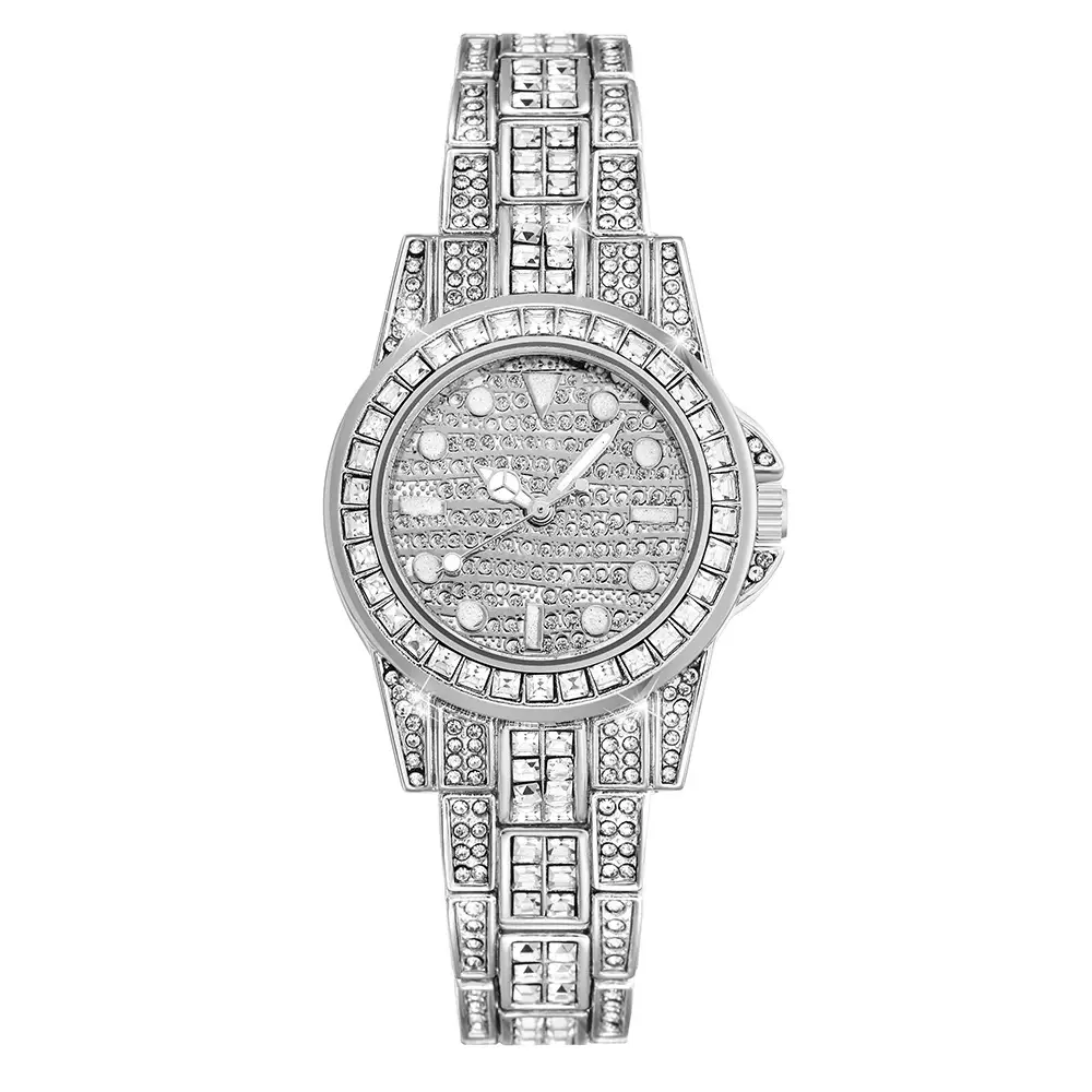 Women's Rose Gold Diamond Watch with Bracelet Set - Image 4