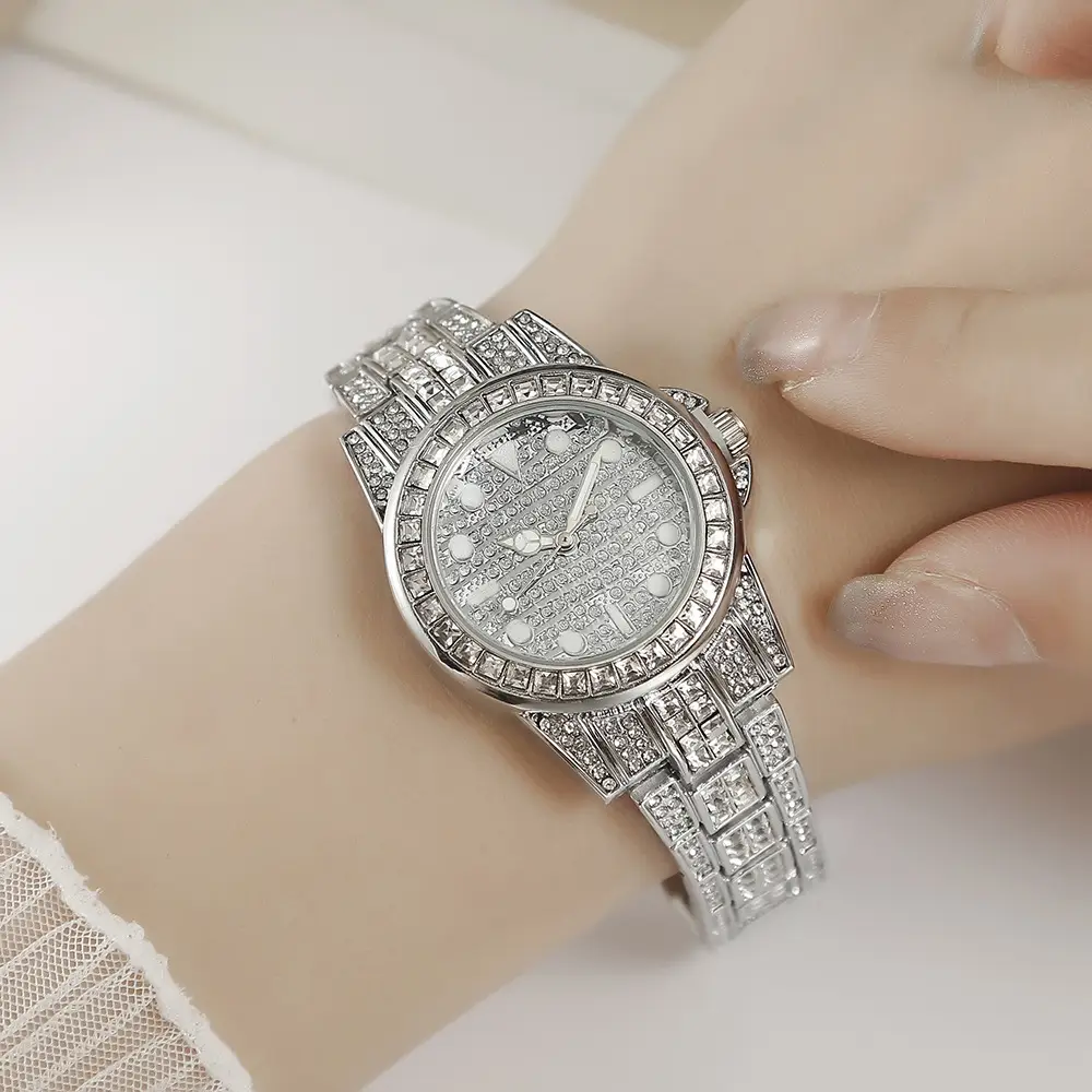 Women's Rose Gold Diamond Watch with Bracelet Set — feature 14