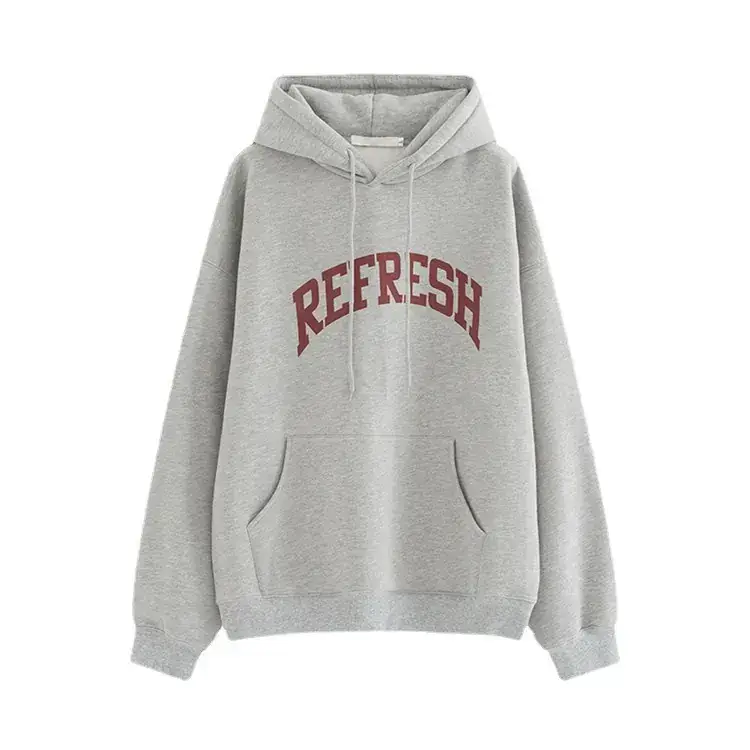 Gray Velvet Hoodie for Women 2024 Winter Loose Fit - Image 9