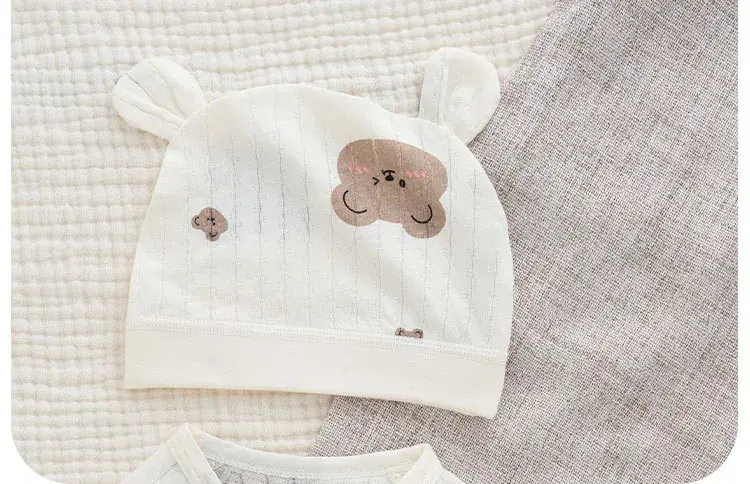 Newborn Pure Cotton Jumpsuit with Neck Open Button — feature 10
