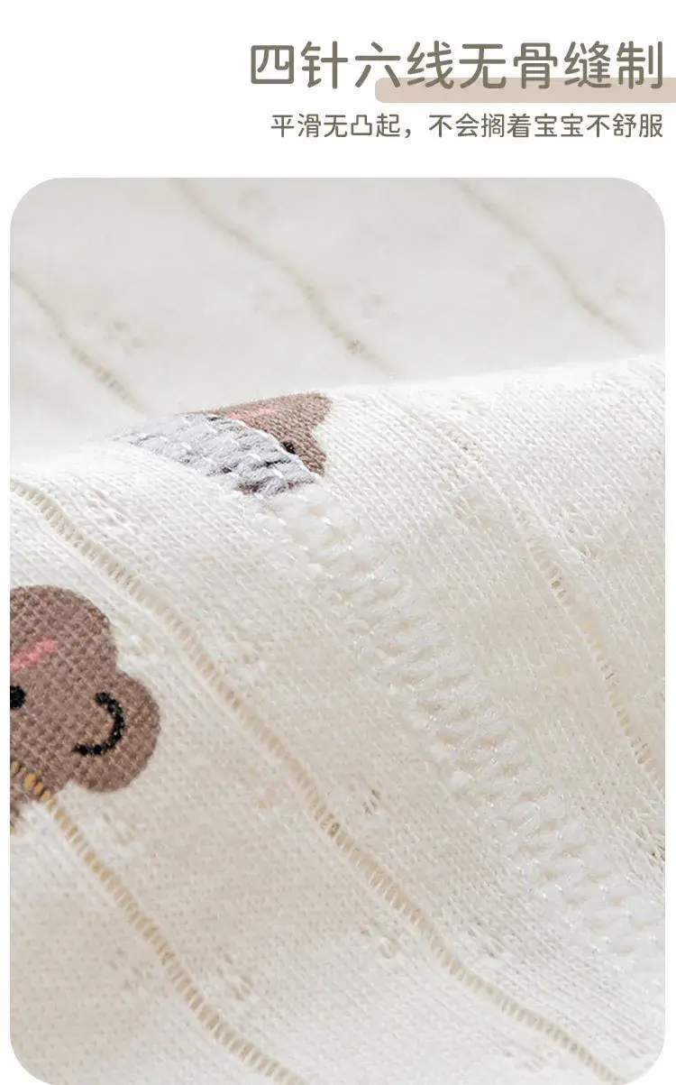 Newborn Pure Cotton Jumpsuit with Neck Open Button — feature 5
