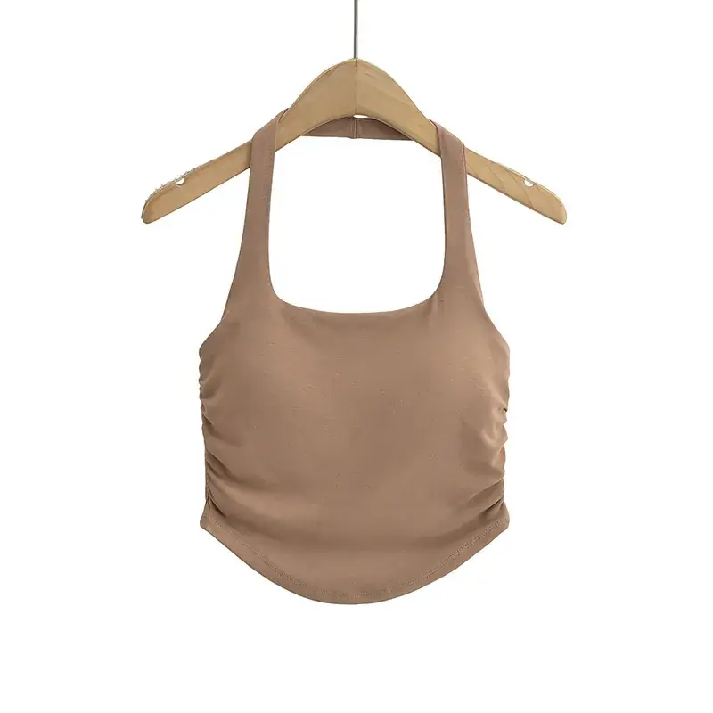 Women Camisole Vest Black Hanging Neck 2023 - Image 7