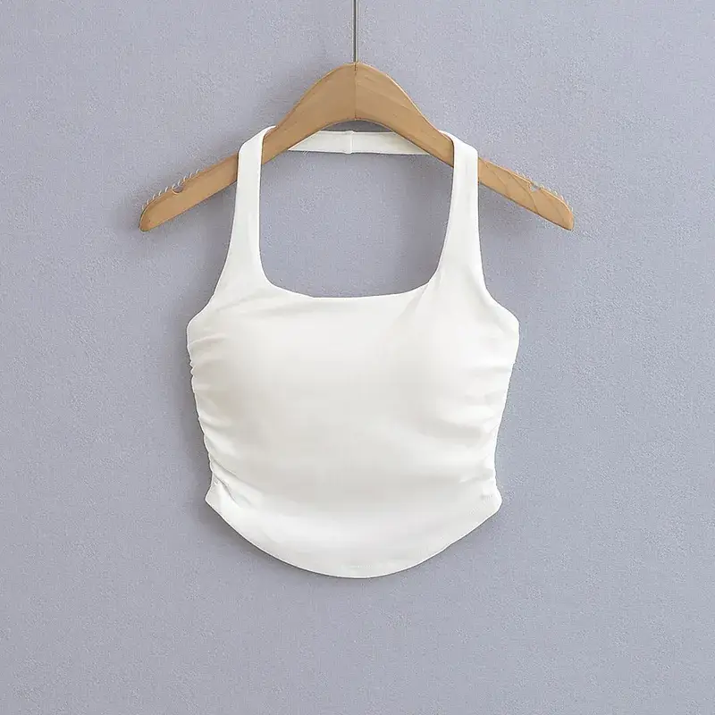 Women Camisole Vest Black Hanging Neck 2023 - Image 2
