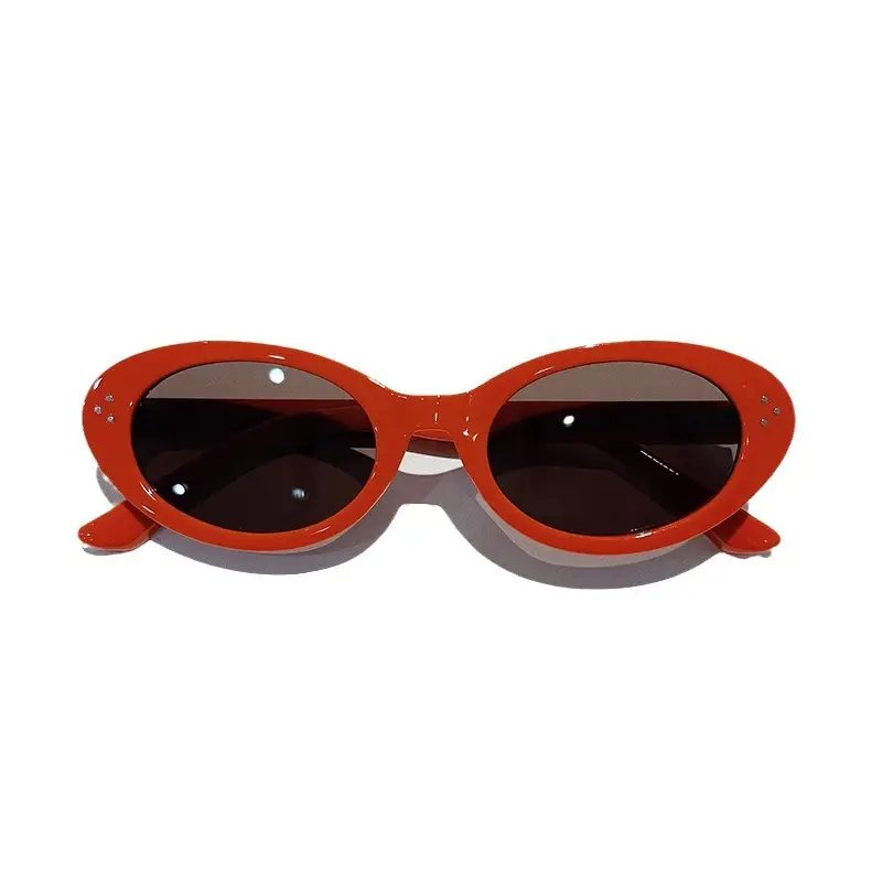 2023 Korean Style Women Sunglasses Oval Frame Red - Image 7