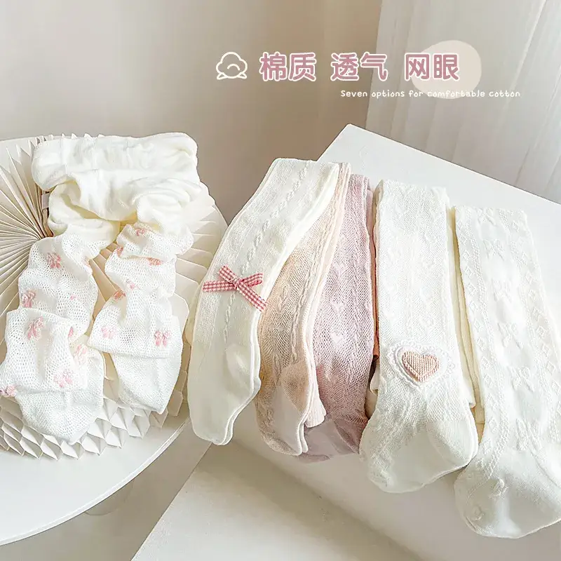 2025 Girls Bow Cotton Pantyhose Socks Class A - Image 11
