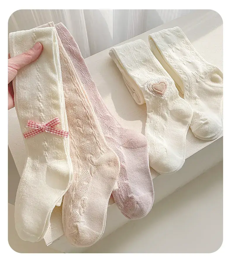 2025 Girls Bow Cotton Pantyhose Socks Class A — feature 16