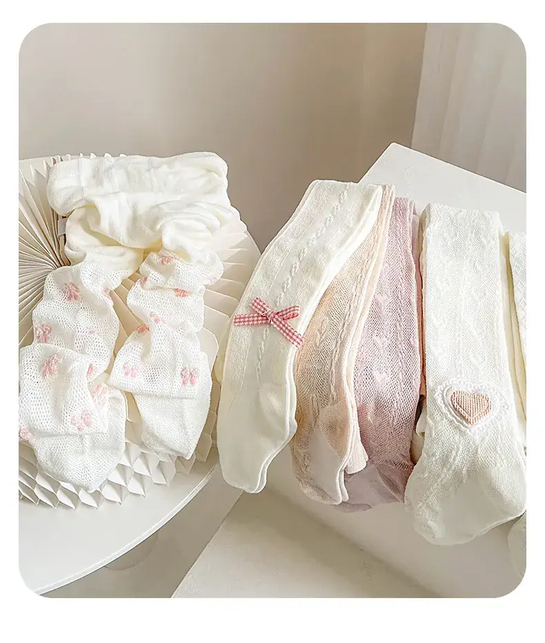 2025 Girls Bow Cotton Pantyhose Socks Class A — feature 17