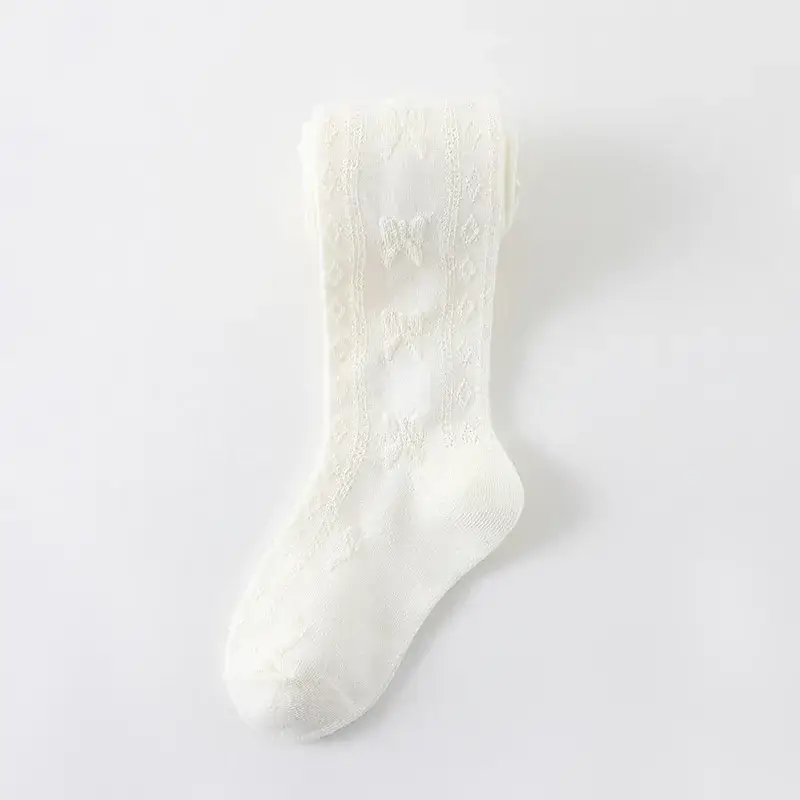 2025 Girls Bow Cotton Pantyhose Socks Class A - Image 4