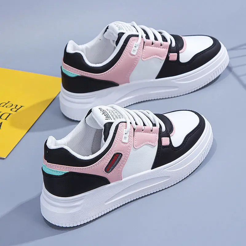 Casual Versatile Thick-Soled Sneakers Sports Color Matching Niche White Shoes 2023 Summer New Popular Non-Slip Casual Shoes for Women - Image 4