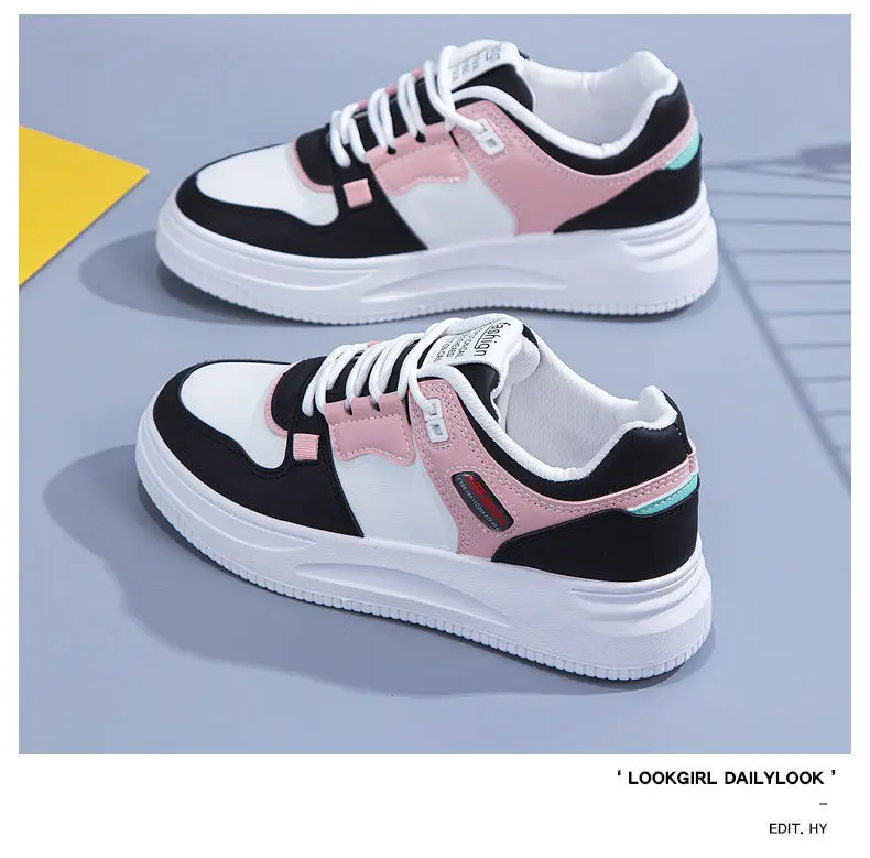 Casual Versatile Thick-Soled Sneakers Sports Color Matching Niche White Shoes 2023 Summer New Popular Non-Slip Casual Shoes for Women — feature 10