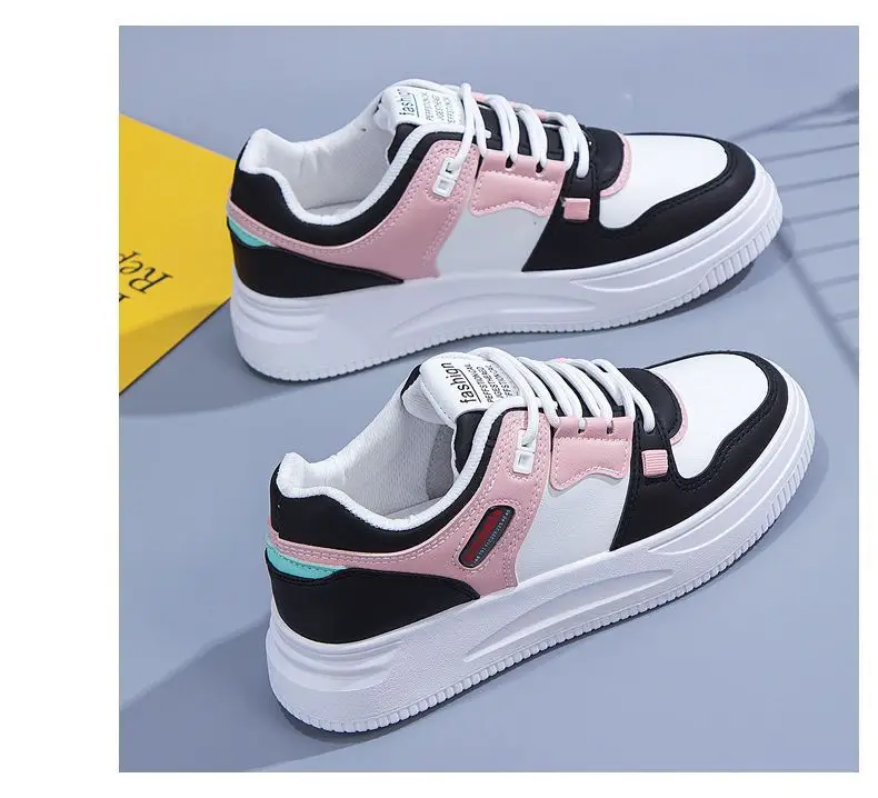 Casual Versatile Thick-Soled Sneakers Sports Color Matching Niche White Shoes 2023 Summer New Popular Non-Slip Casual Shoes for Women — feature 11