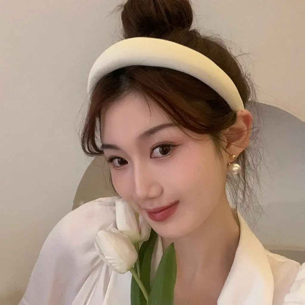 Women Satin Headband Red Korean Style Hair Accessory - Image 67