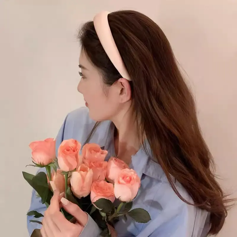 Women Satin Headband Red Korean Style Hair Accessory - Image 68