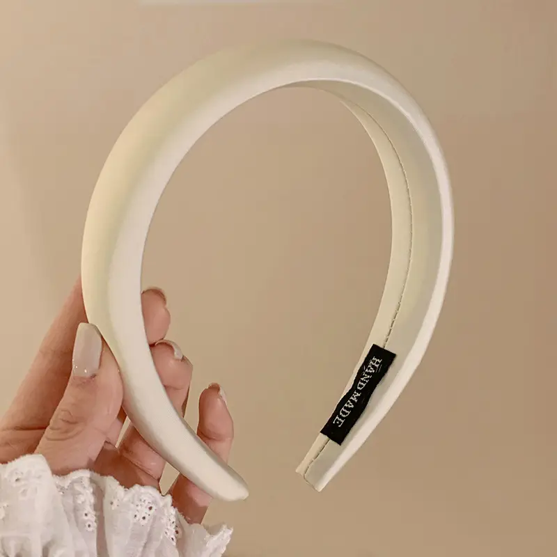 Women Satin Headband Red Korean Style Hair Accessory - Image 2