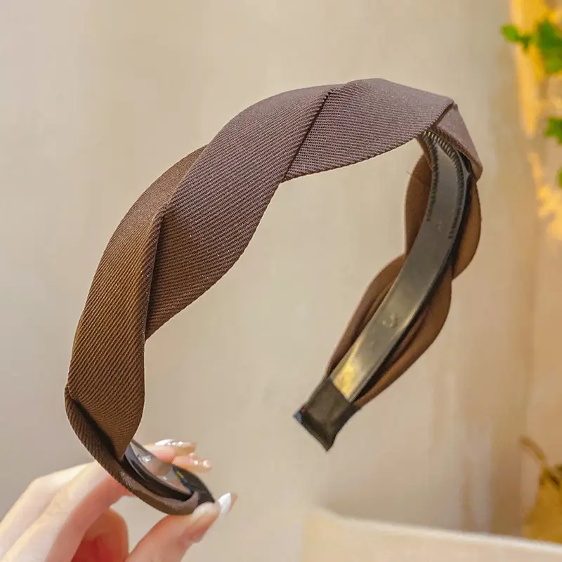 Women Satin Headband Red Korean Style Hair Accessory - Image 26