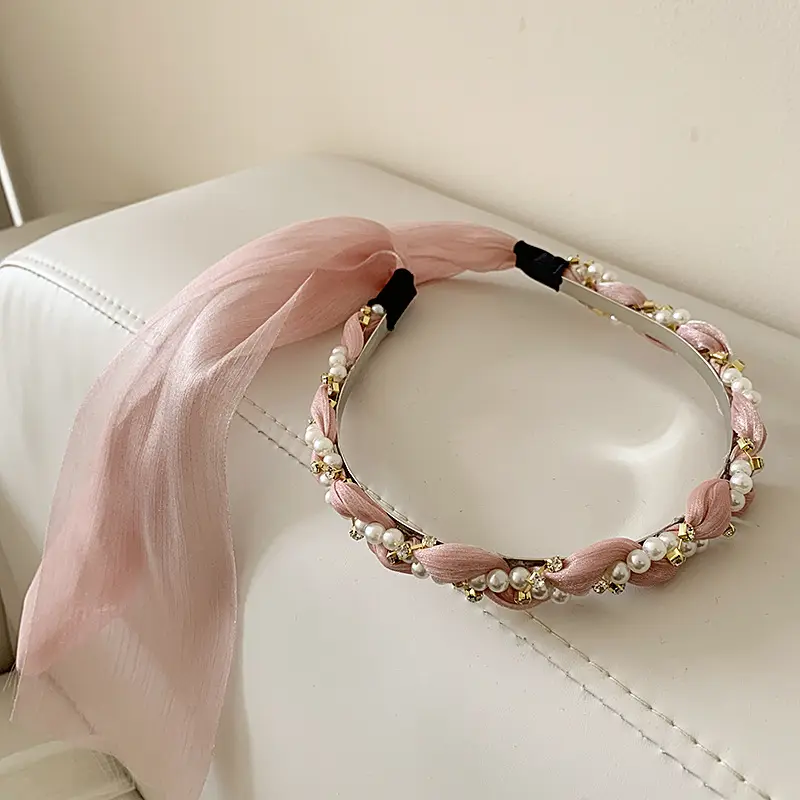 Women Satin Headband Red Korean Style Hair Accessory - Image 42