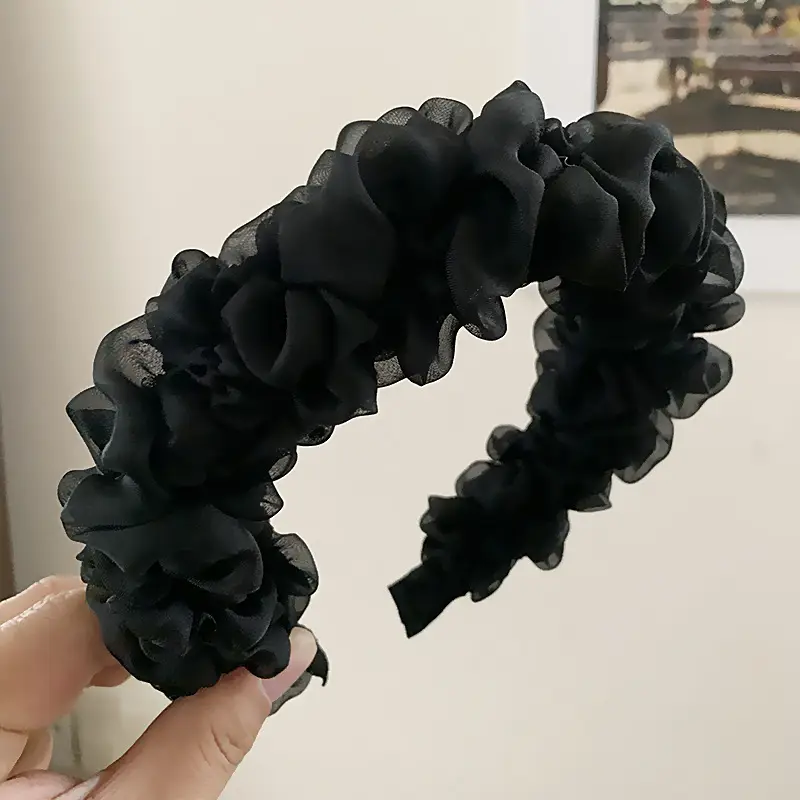 Women Satin Headband Red Korean Style Hair Accessory - Image 47