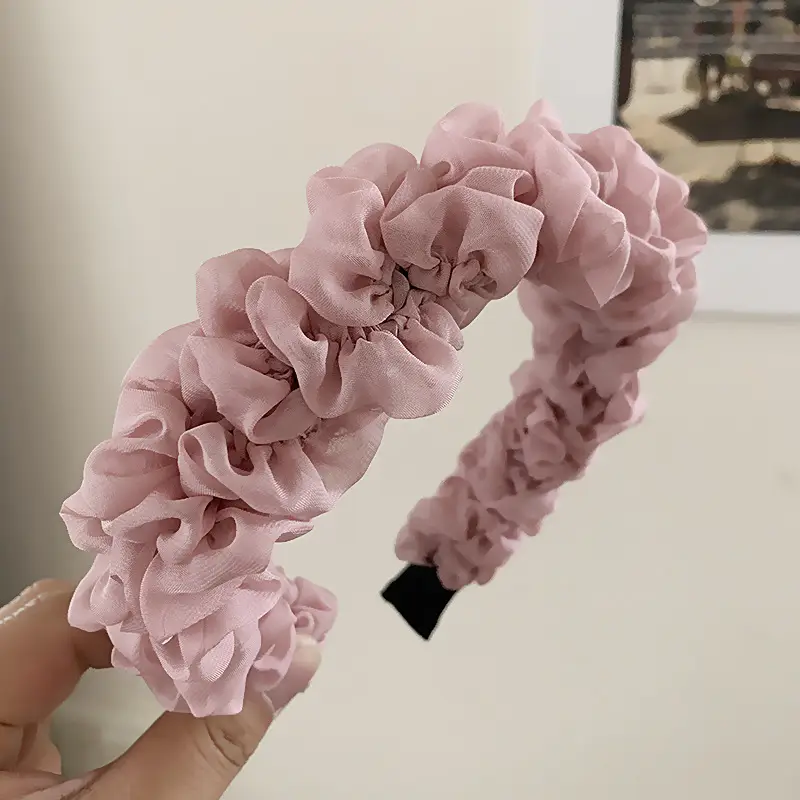 Women Satin Headband Red Korean Style Hair Accessory - Image 48