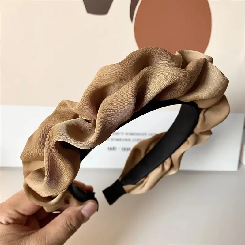 Women Satin Headband Red Korean Style Hair Accessory - Image 55