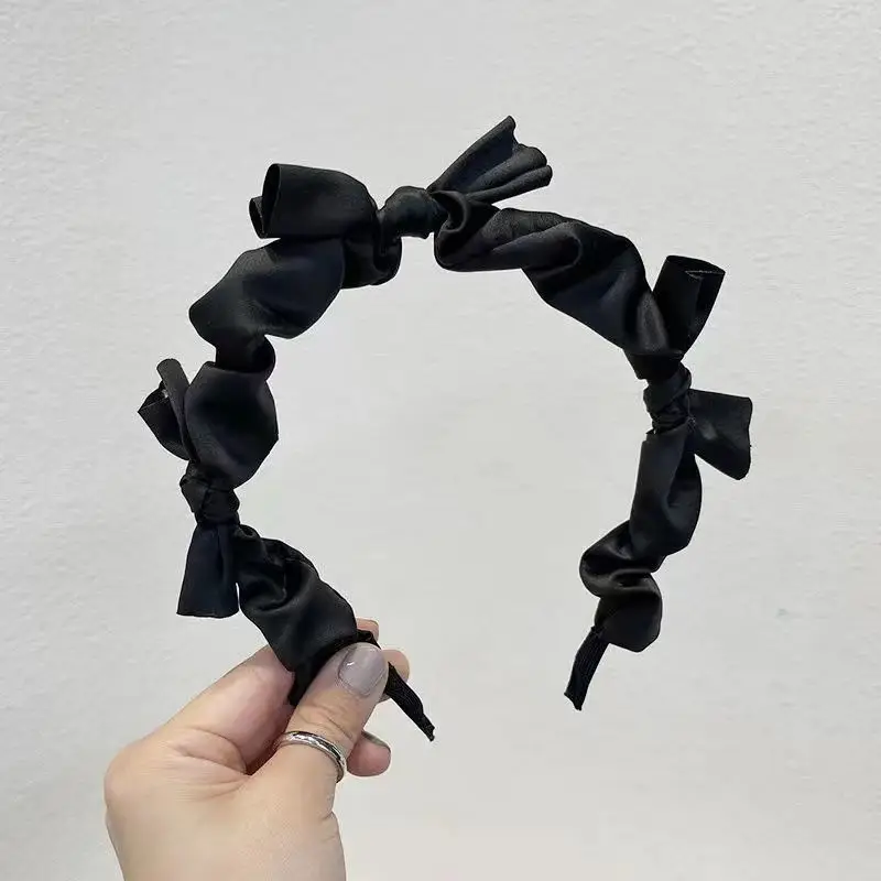 Women Satin Headband Red Korean Style Hair Accessory - Image 59