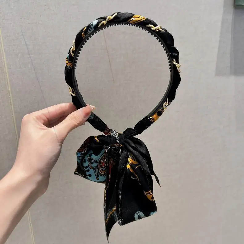 Women Satin Headband Red Korean Style Hair Accessory - Image 63