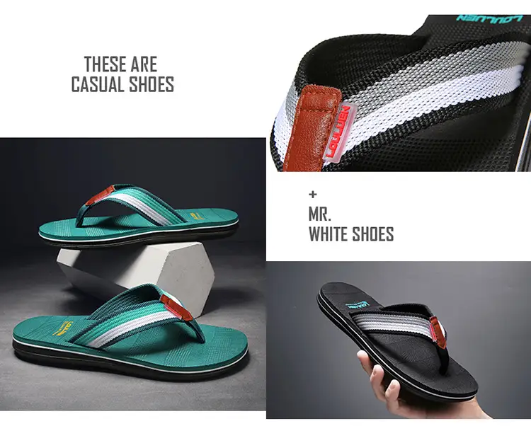 Men's 2023 Green Cross-border Flip-Flops — feature 2