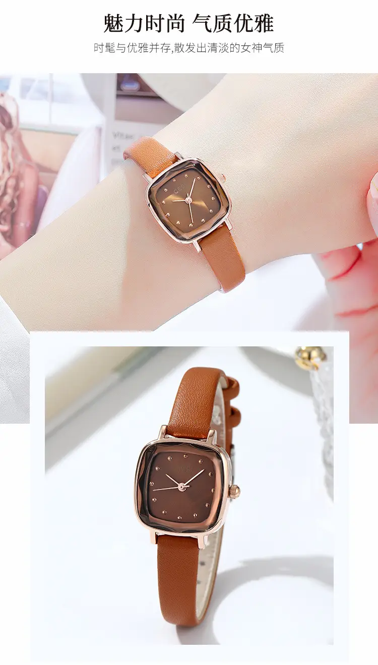 Goldie Retro Square Watch for Women Black Belt — feature 5