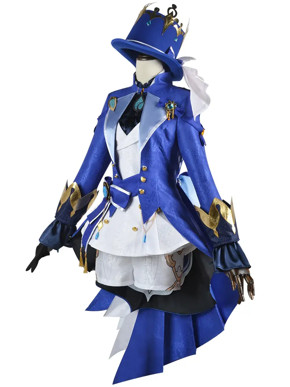 Two-Dimensional Animation Fukalos Cosplay Costume Women Blue Gold