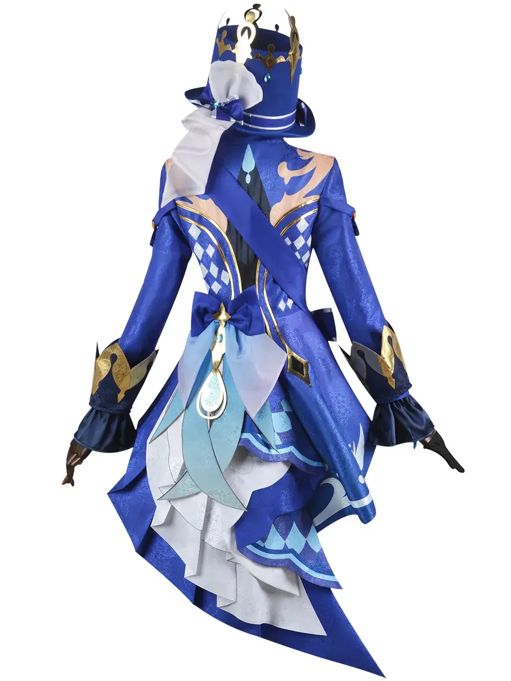 Two-Dimensional Animation Fukalos Cosplay Costume Women Blue Gold