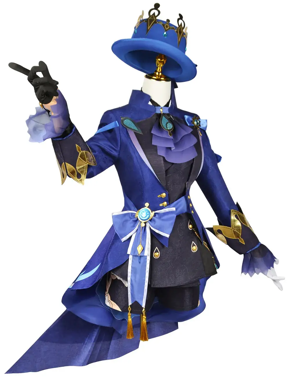 Two-Dimensional Animation Fukalos Cosplay Costume Women Blue Gold