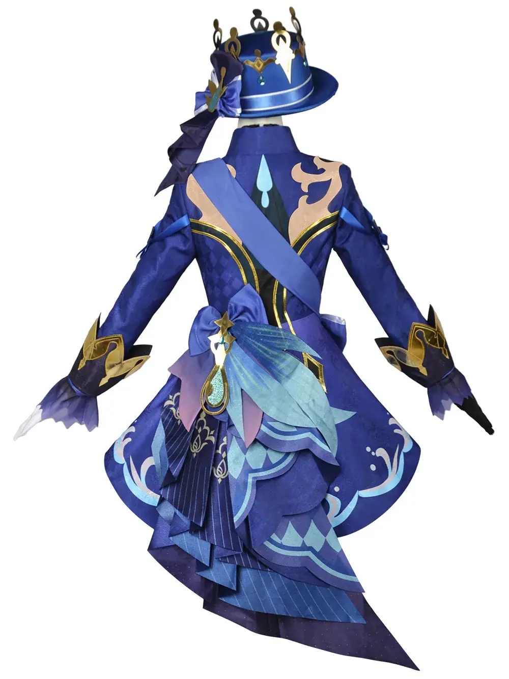 Two-Dimensional Animation Fukalos Cosplay Costume Women Blue Gold