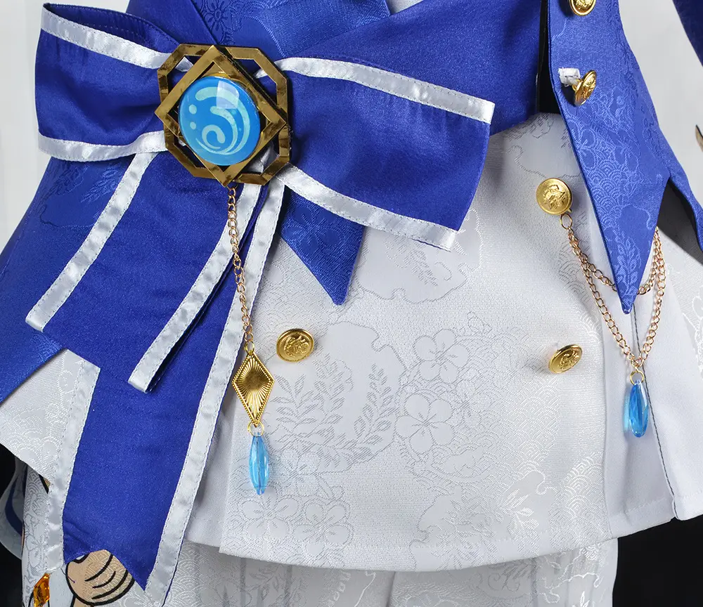 Two-Dimensional Animation Fukalos Cosplay Costume Women Blue Gold — feature 11