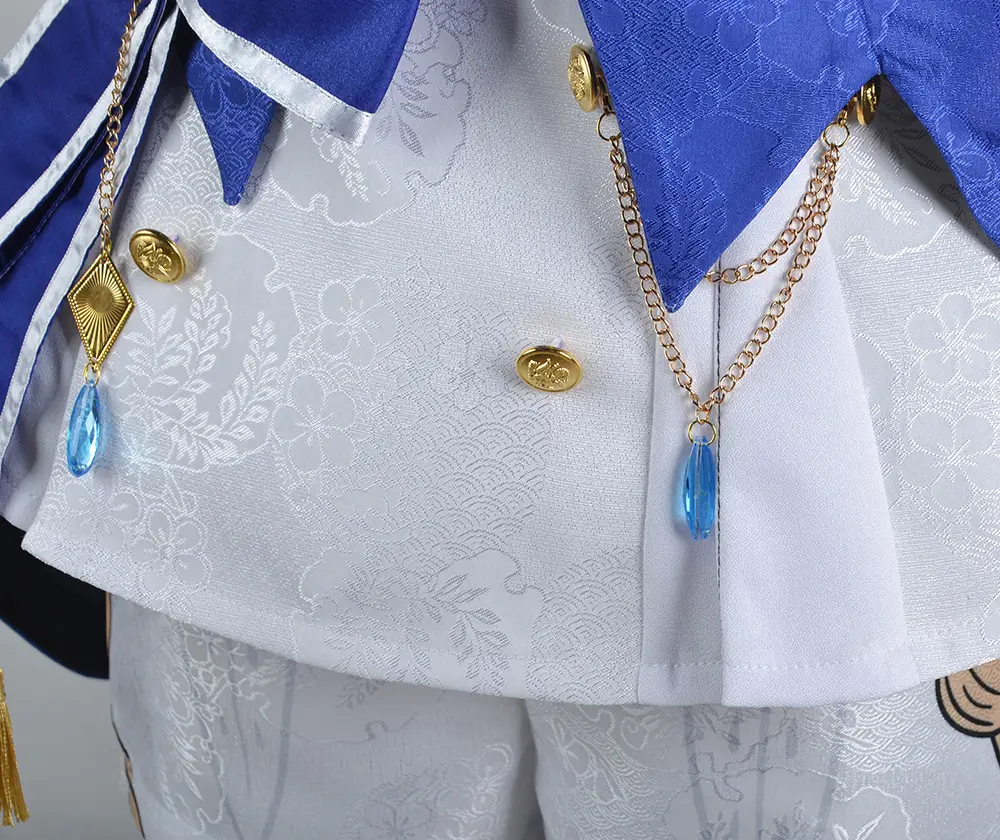 Two-Dimensional Animation Fukalos Cosplay Costume Women Blue Gold — feature 14