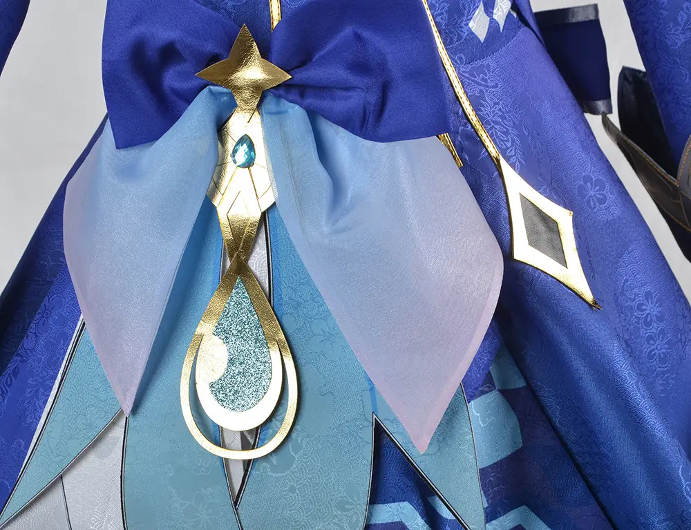 Two-Dimensional Animation Fukalos Cosplay Costume Women Blue Gold — feature 15