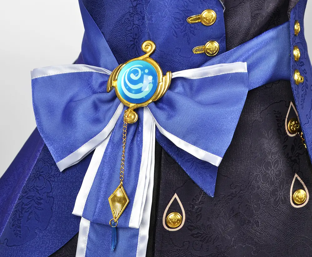 Two-Dimensional Animation Fukalos Cosplay Costume Women Blue Gold — feature 31