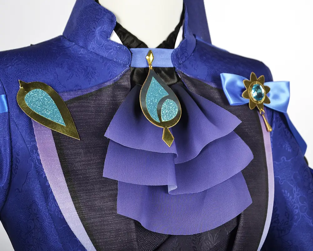 Two-Dimensional Animation Fukalos Cosplay Costume Women Blue Gold — feature 32