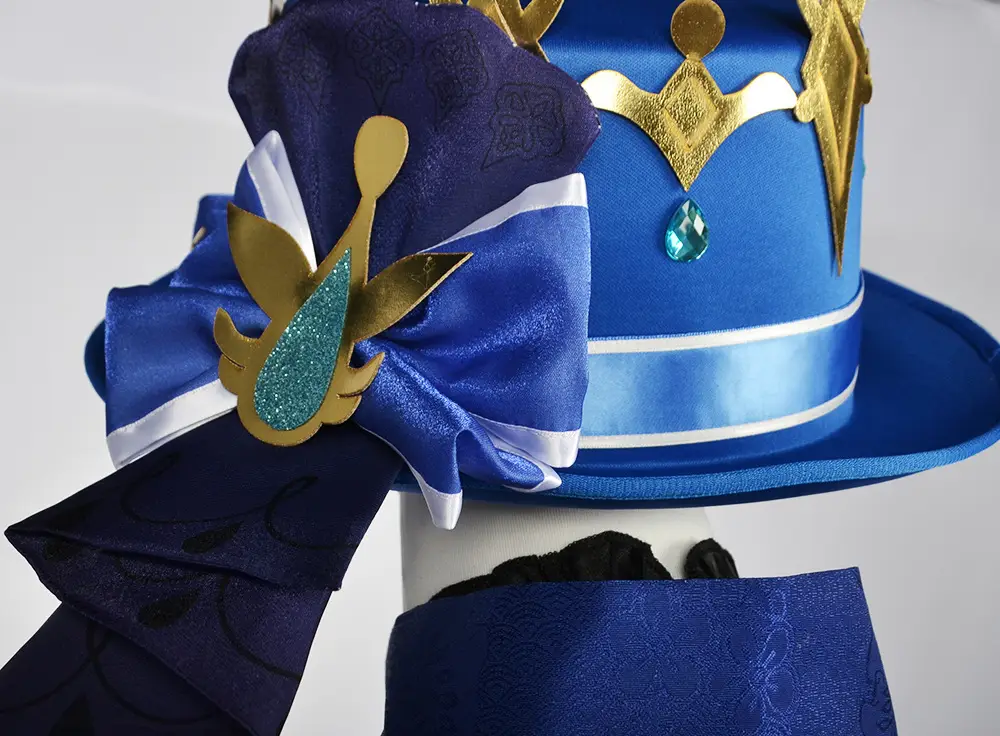 Two-Dimensional Animation Fukalos Cosplay Costume Women Blue Gold — feature 34