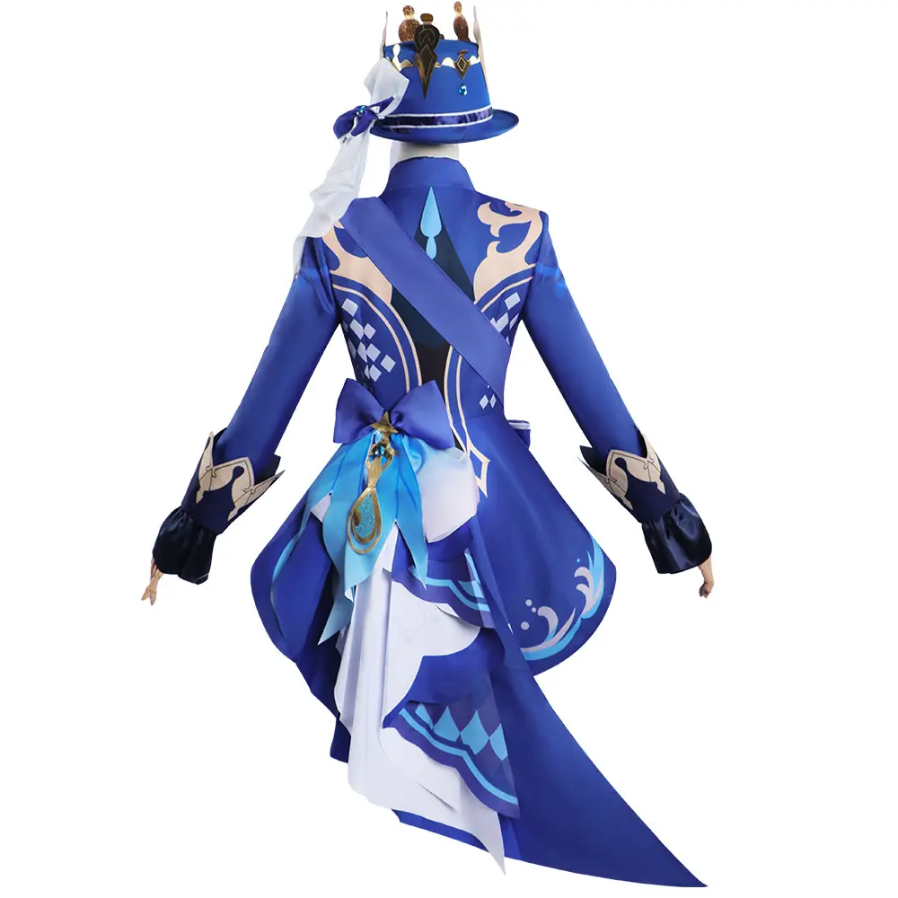 Two-Dimensional Animation Fukalos Cosplay Costume Women Blue Gold — feature 40